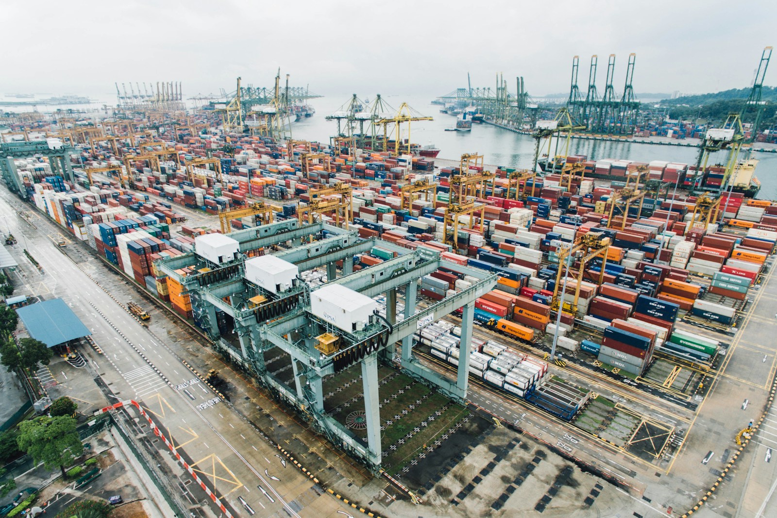 Container port and logistics yard